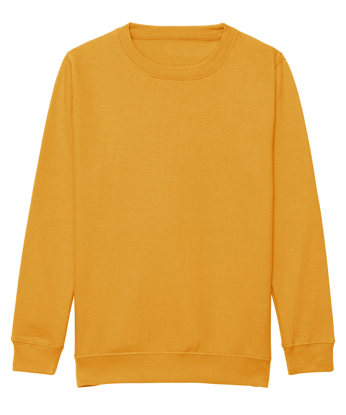 AWDis Just Hoods Kids AWDis sweatshirt in Mustard, front view