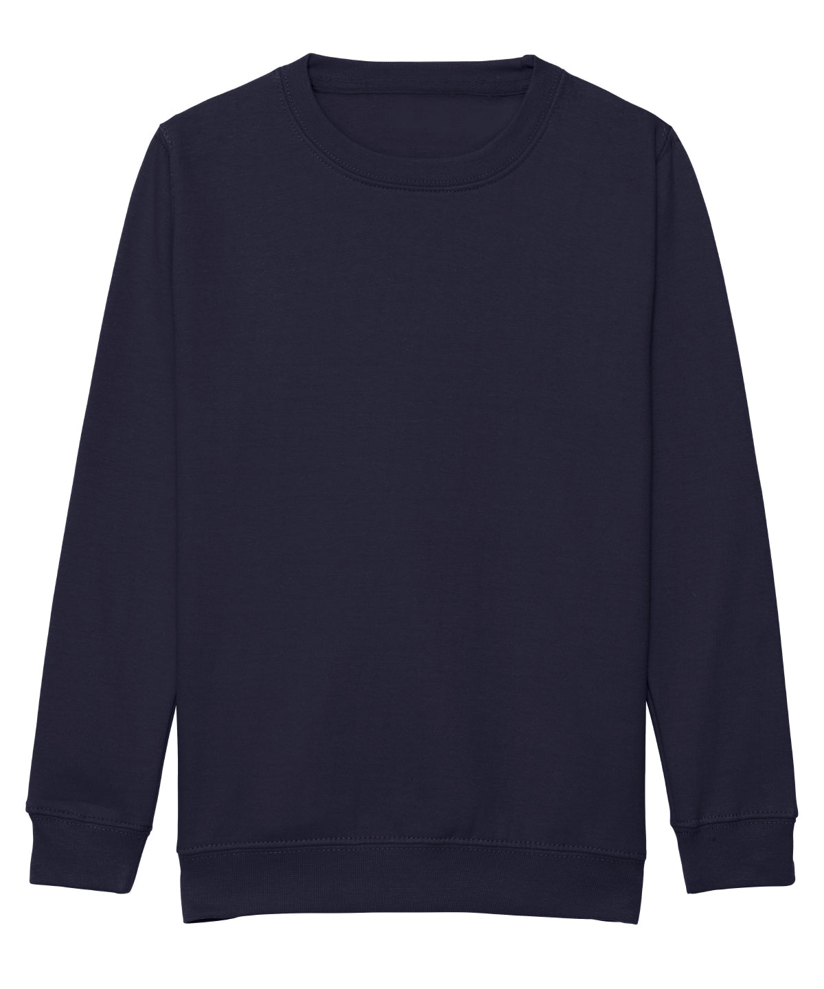 AWDis Just Hoods Kids AWDis sweatshirt in New French Navy, front view