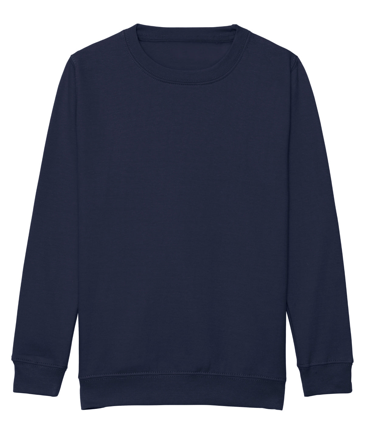 AWDis Just Hoods Kids AWDis sweatshirt in Oxford Navy, front view