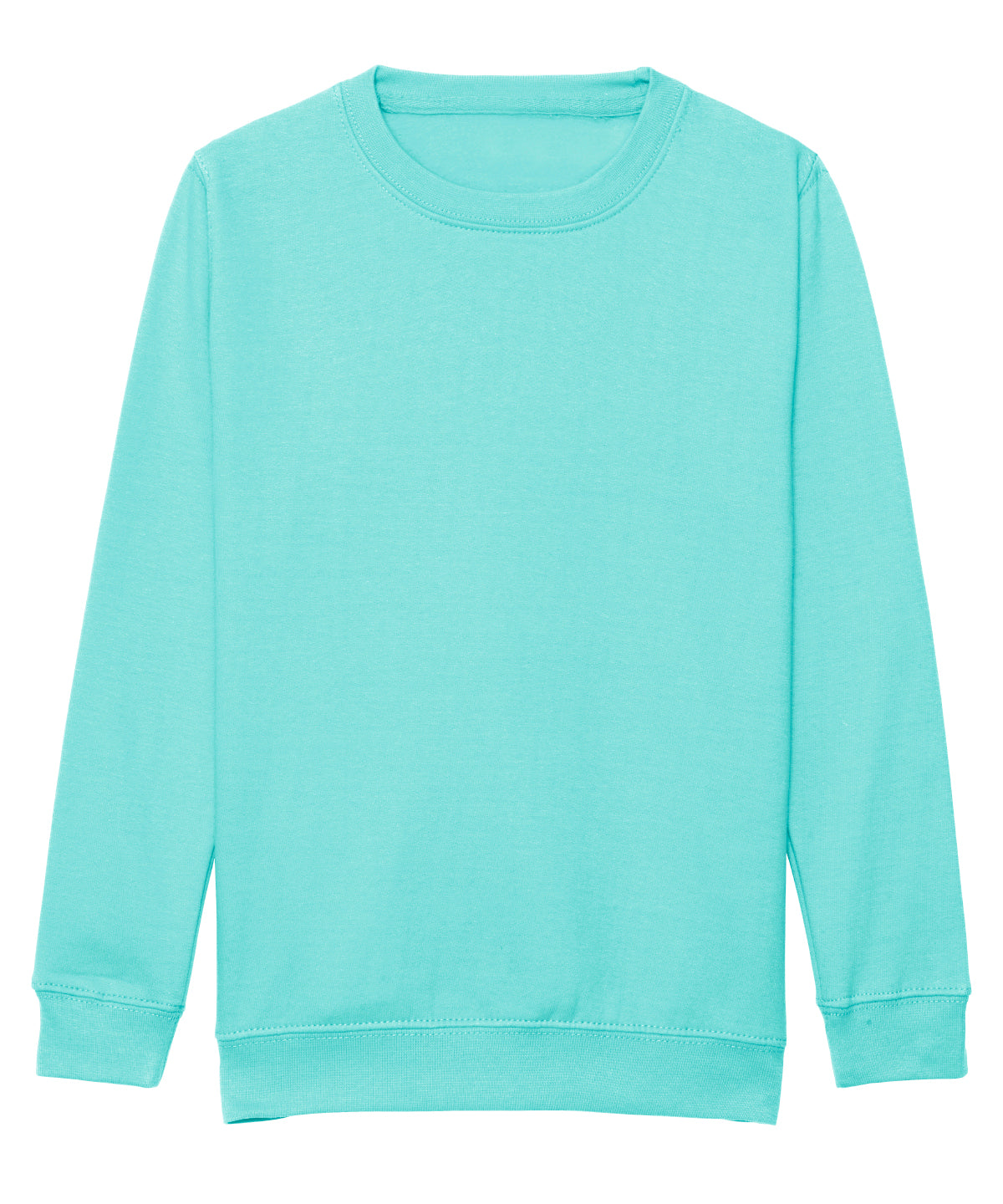 AWDis Just Hoods Kids AWDis sweatshirt in Peppermint, front view