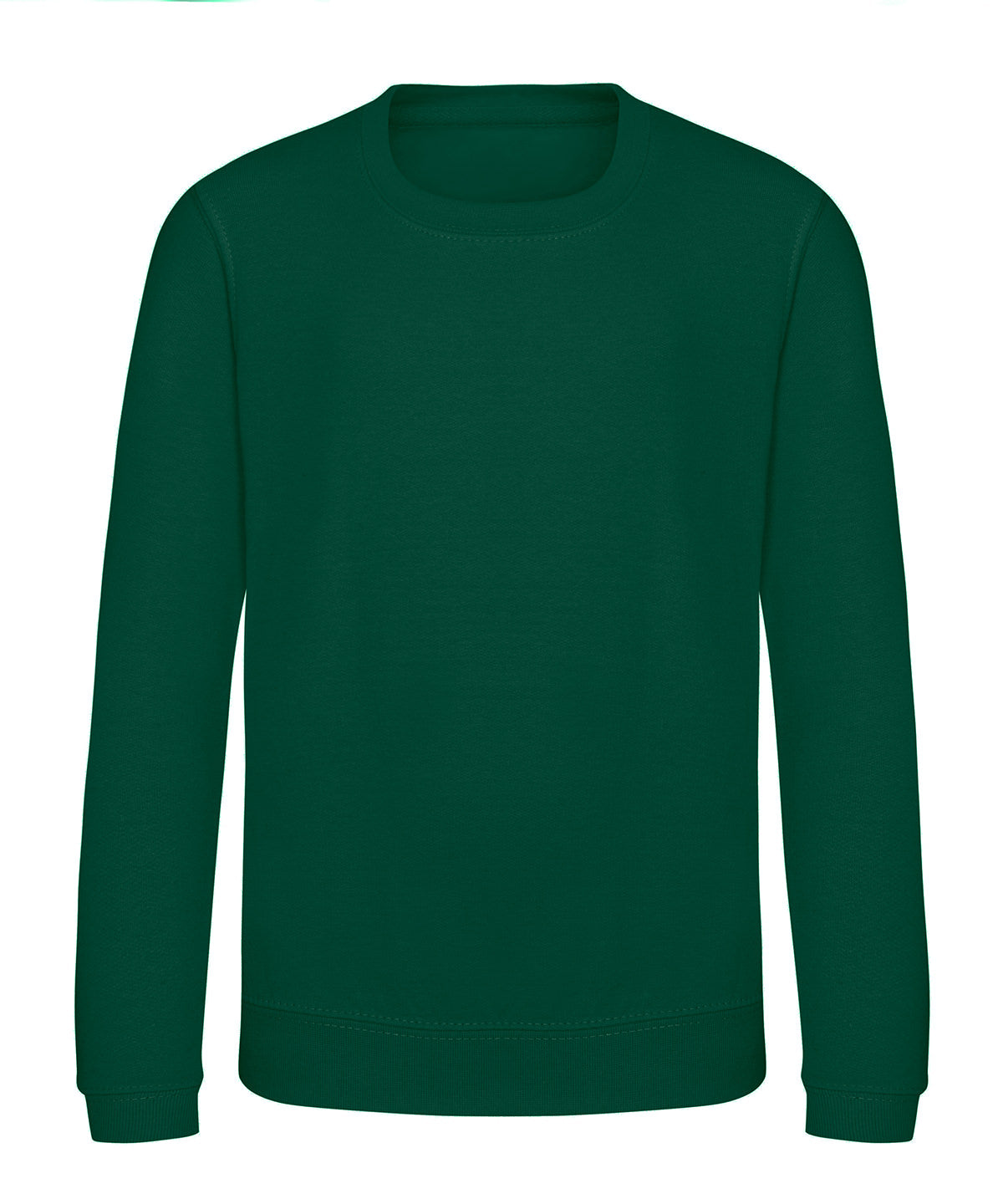 AWDis Just Hoods Kids AWDis sweatshirt in Rainforest Green, front view