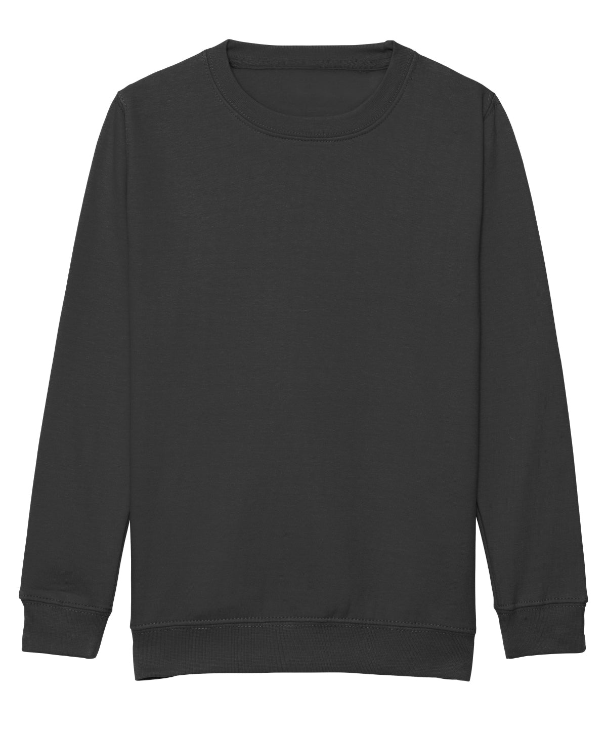 AWDis Just Hoods Kids AWDis sweatshirt in Storm Grey, front view