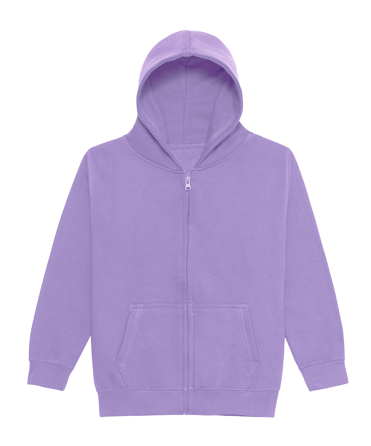 AWDis Just Hoods Kids zoodie in Digital Lavender, front view