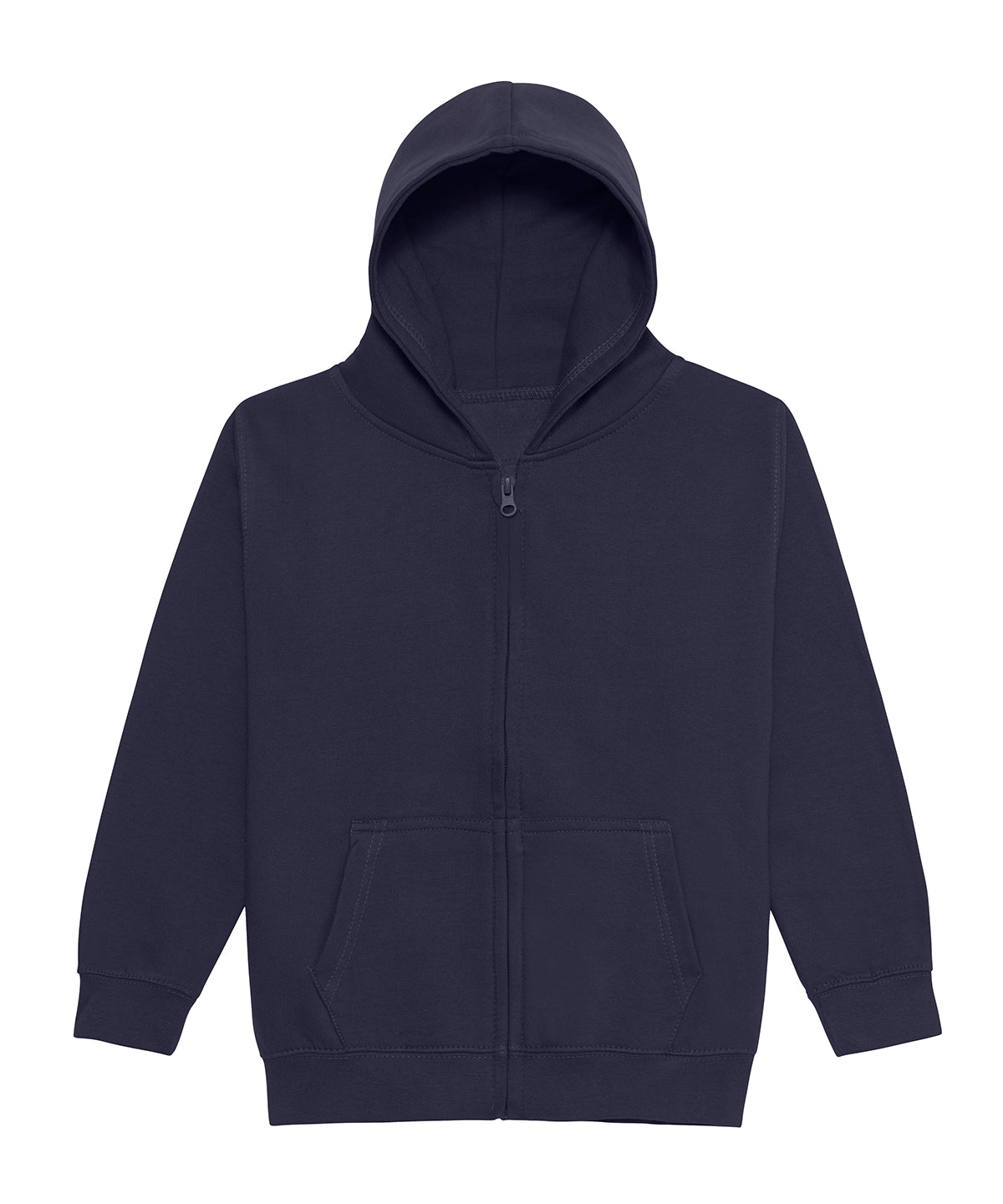 AWDis Just Hoods Kids zoodie in New French Navy, front view