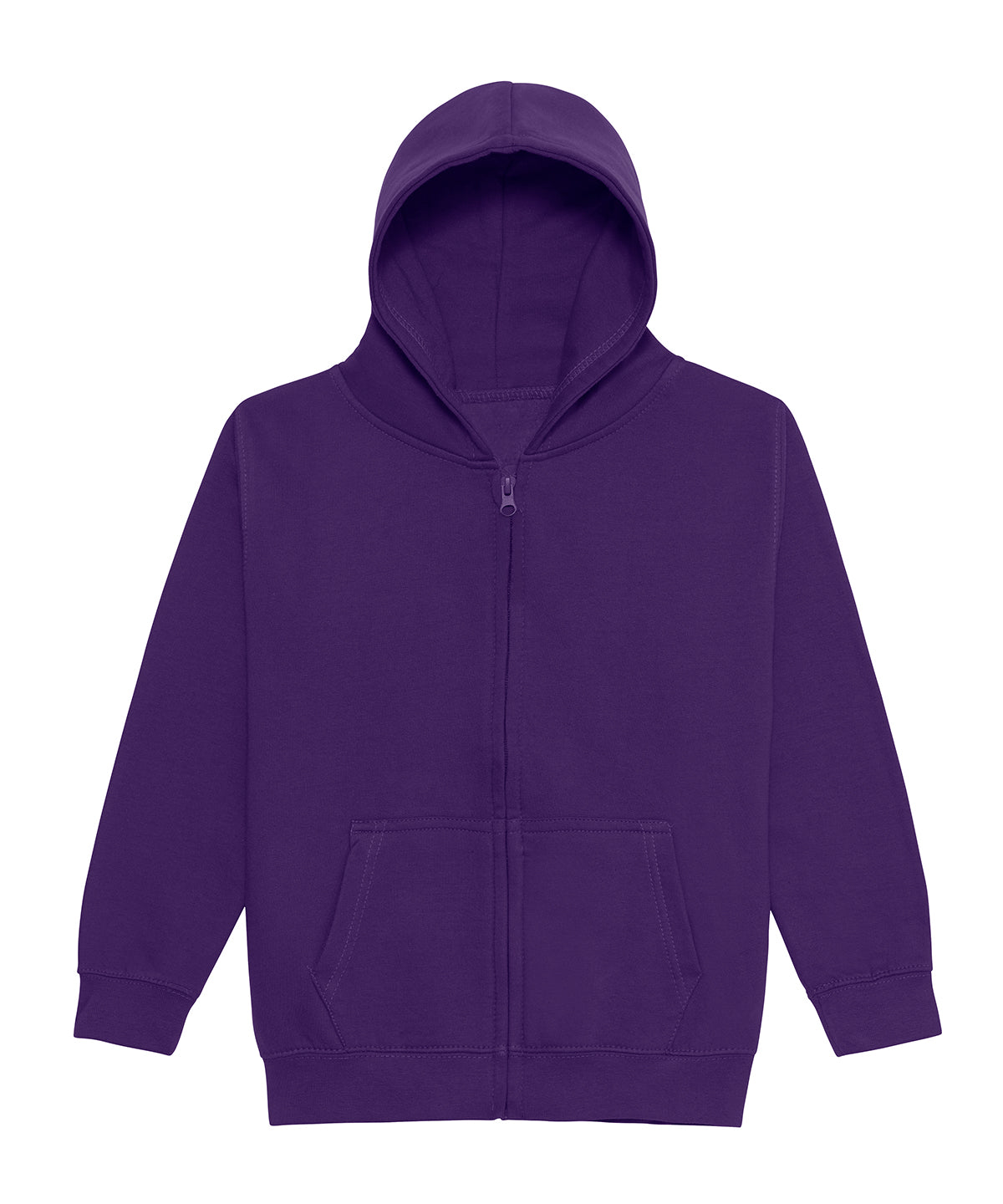 AWDis Just Hoods Kids zoodie in Purple_20, front view