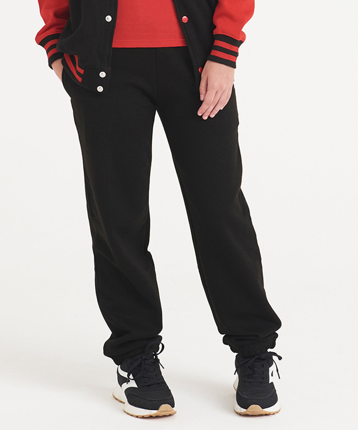 AWDis Just Hoods Kids cuffed sweatpants, lifestyle photo