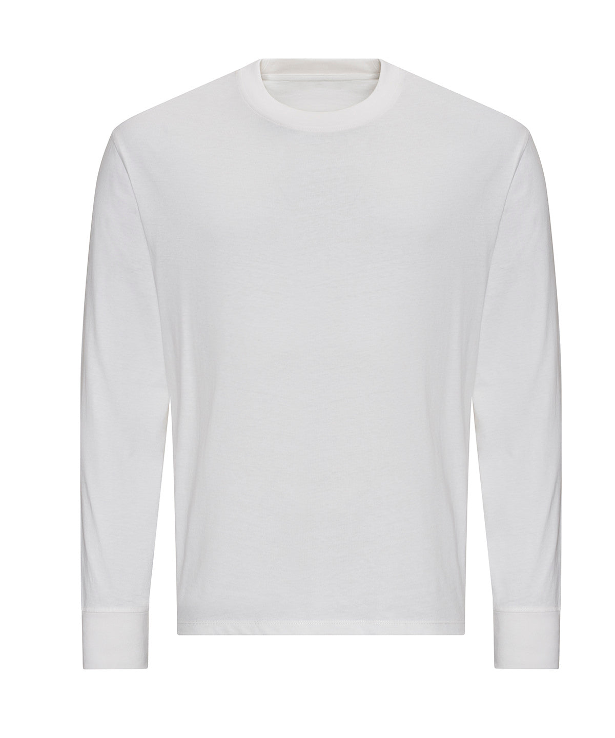 AWDis Just T's Oversize 100 long sleeve T in White, front view