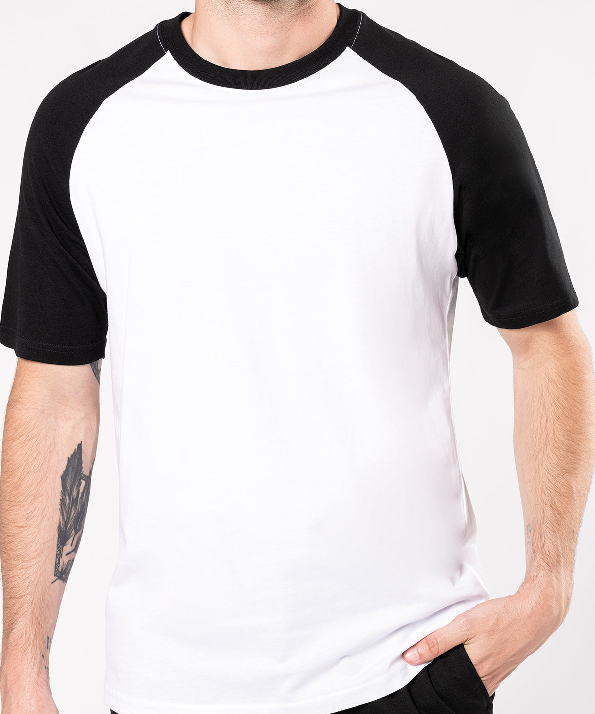 Kariban Baseball Short-sleeved two-tone T-shirt, lifestyle photo