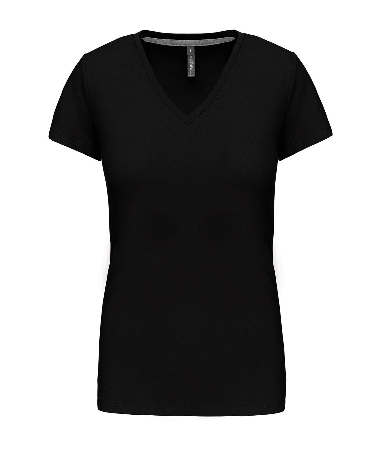 Kariban Ladies' short-sleeved V-neck T-shirt, lifestyle photo