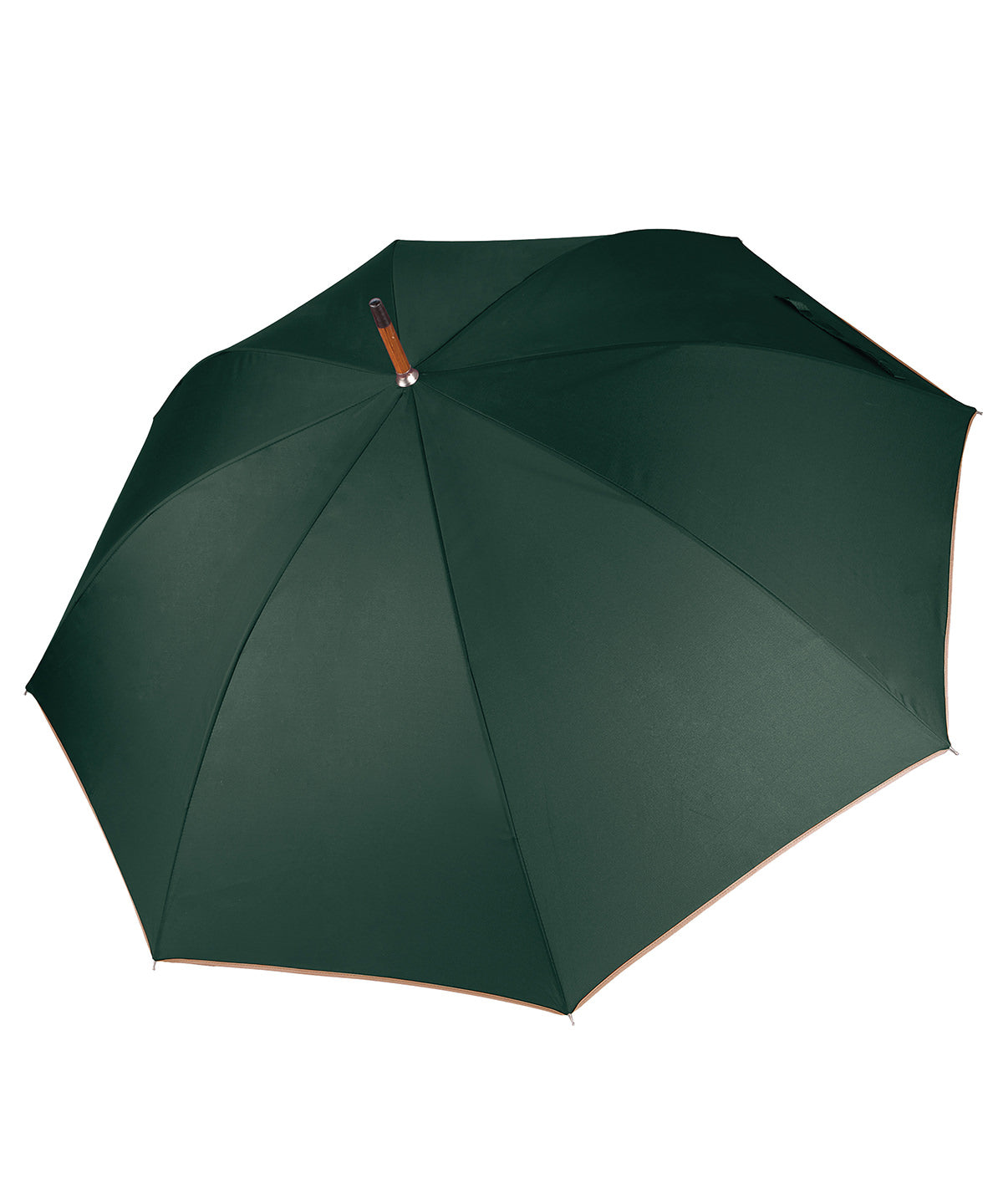 KiMood Auto open wooden umbrella in Bottle/Beige, lifestyle photo