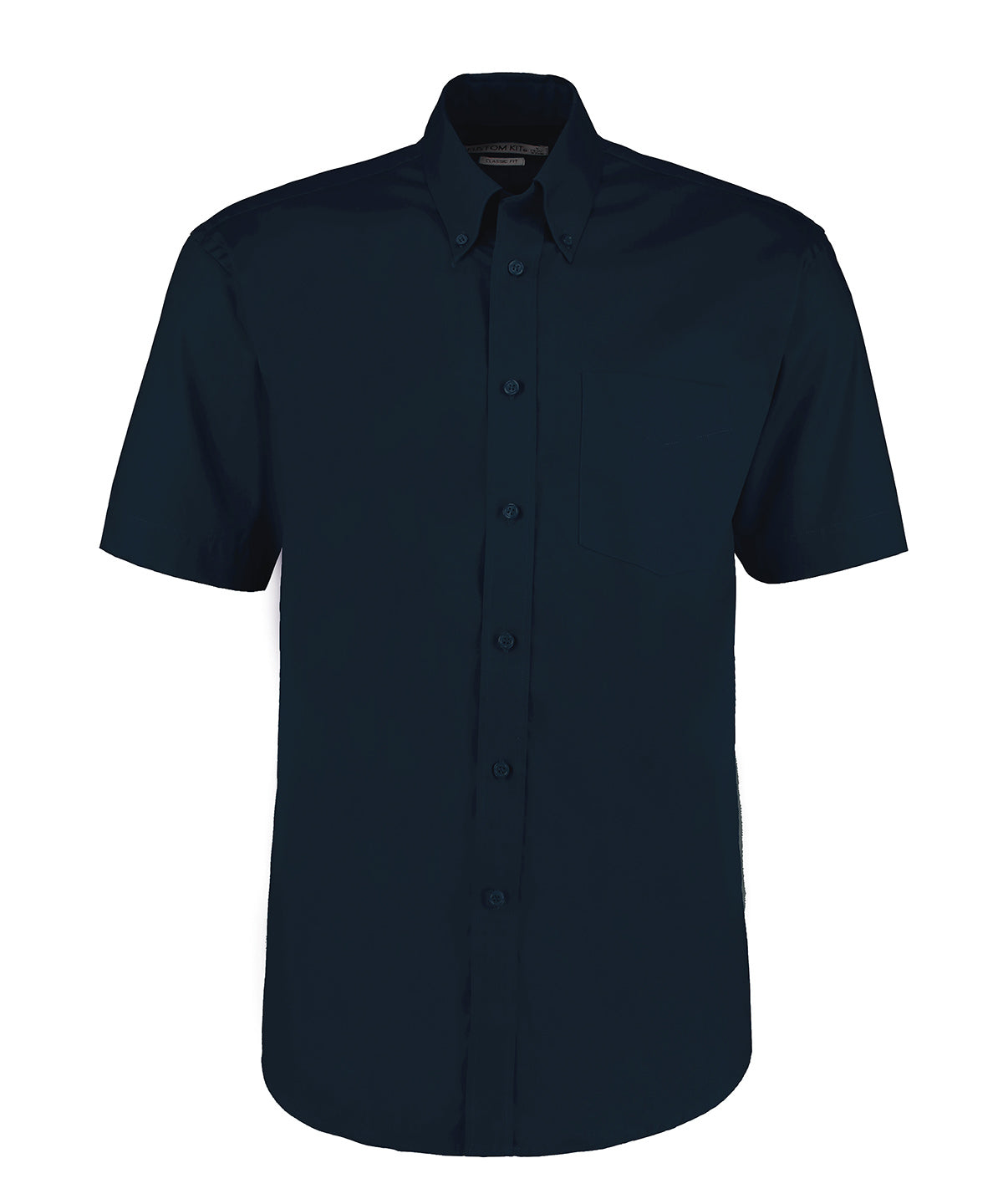 Kustom Kit Corporate Oxford shirt short-sleeved (classic fit) in Dark Navy, front view
