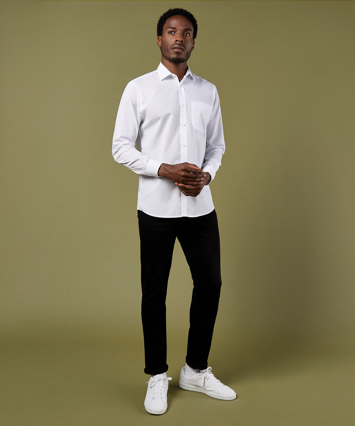Kustom Kit Poplin shirt long-sleeved (tailored fit), lifestyle photo