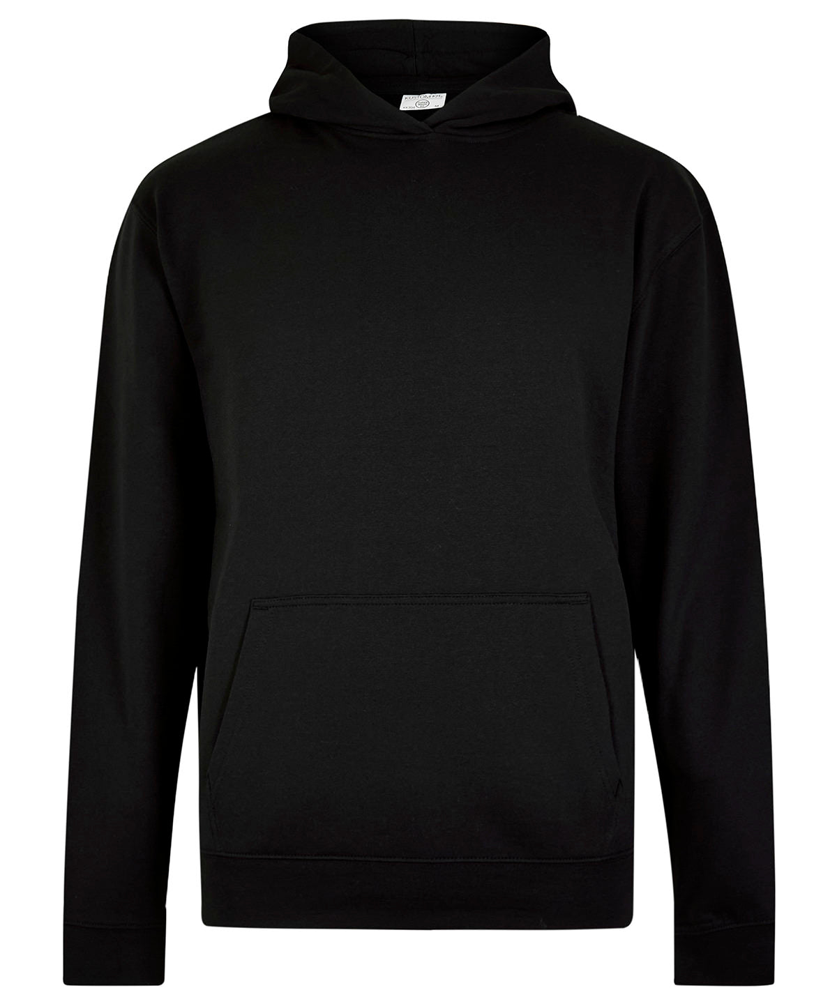 Kustom Kit Regular fit Superwash 60° hoodie in Black, front view