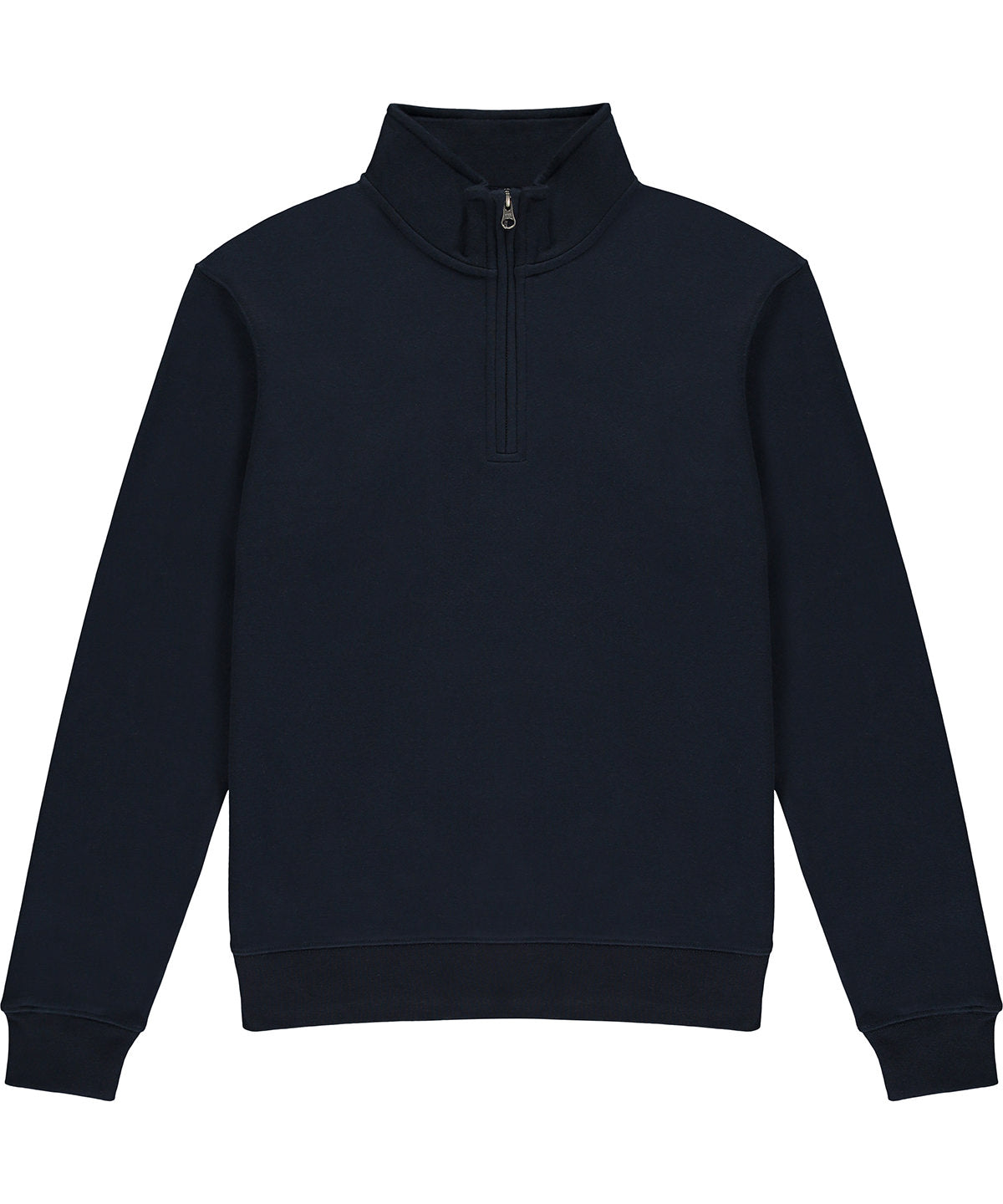 Kustom Kit Regular fit ¼-zip sweatshirt in Navy, front view