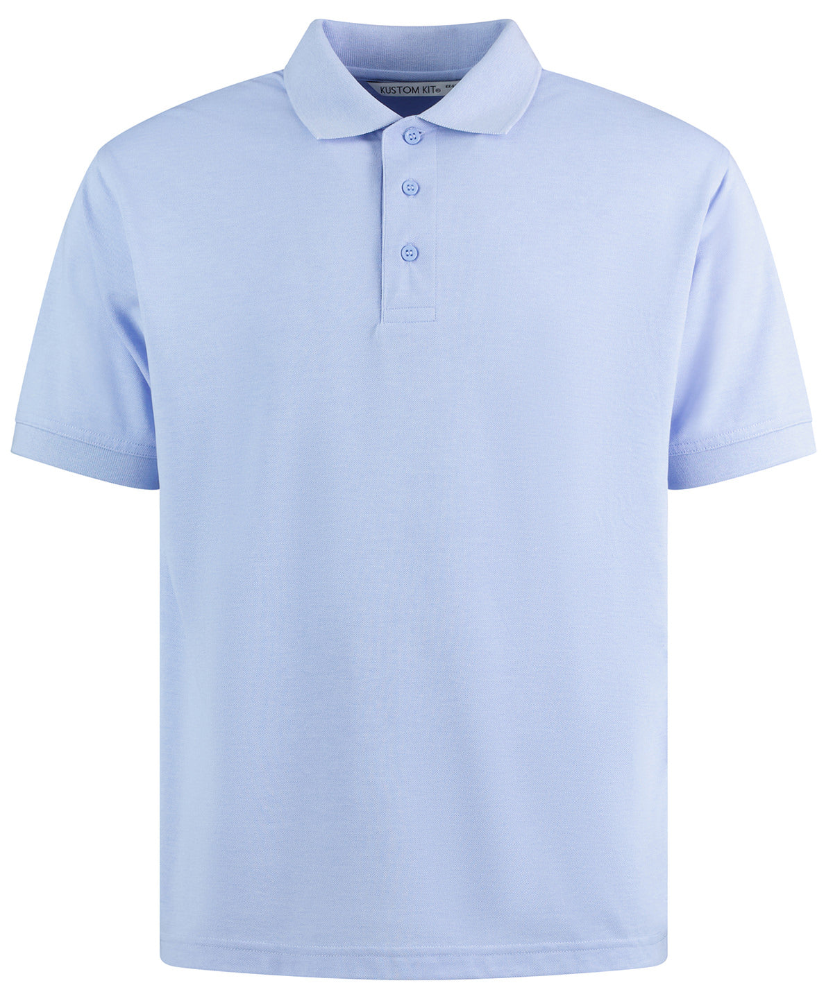 Kustom Kit Klassic polo with Superwash 60°C (classic fit) in Light Heather Blue, front view