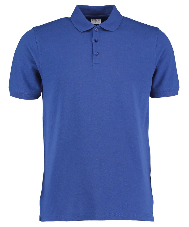 Kustom Kit Klassic heavyweight polo superwash 60°C (slim fit) in Royal, front view