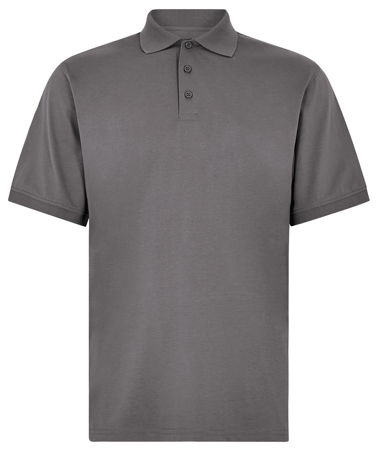 Kustom Kit Regular fit Superwash 60° Jersey polo in Charcoal Solid, front view