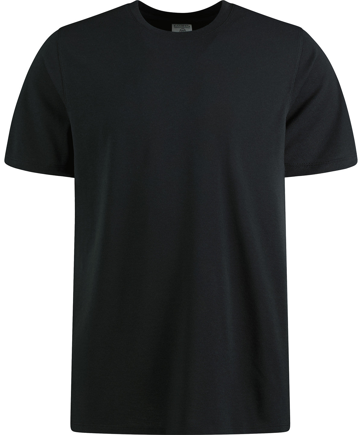 Kustom Kit Superwash 60° piqué tee (regular fit) in Black, front view
