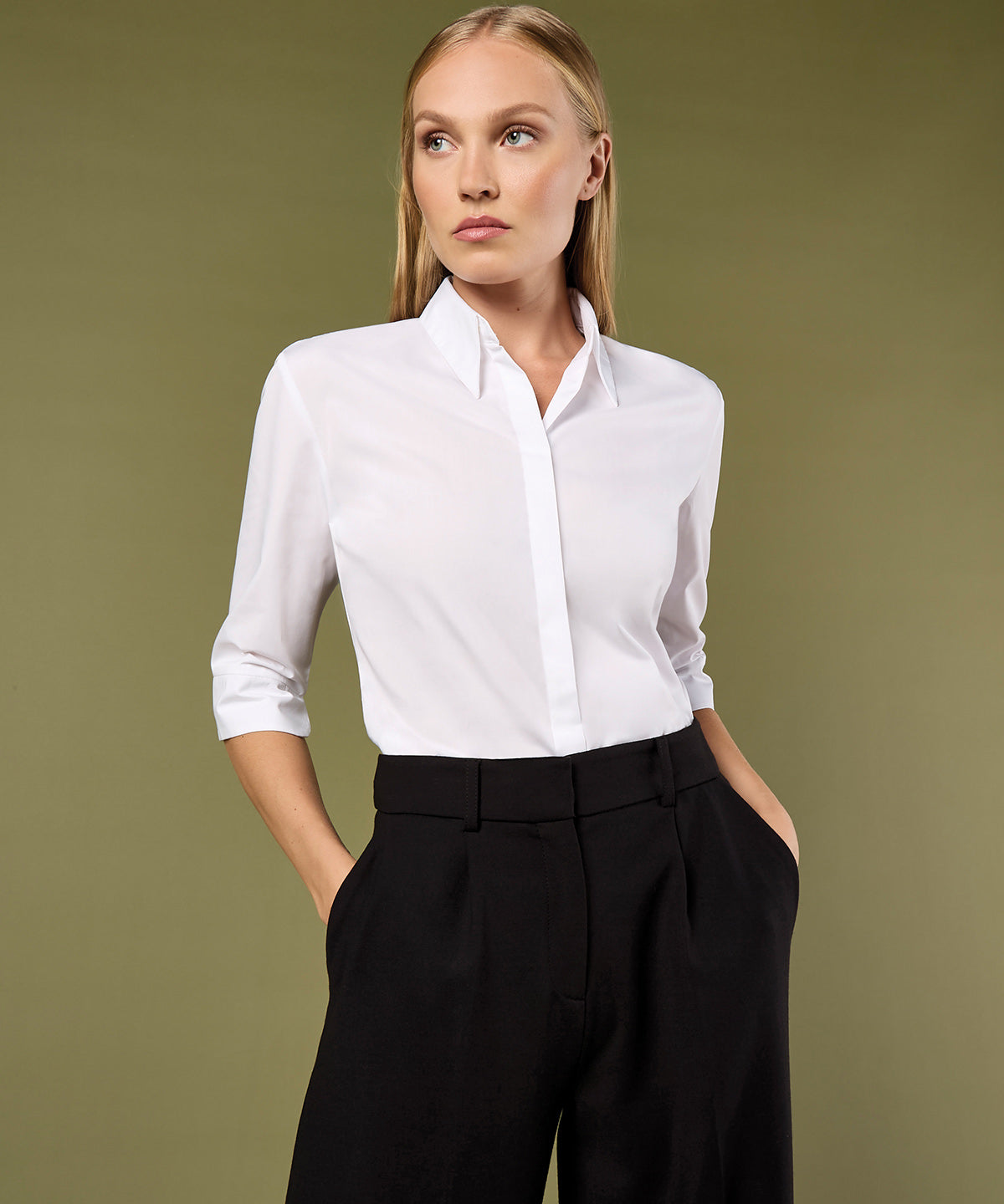 Kustom Kit Contiental ¾ sleeve blouse womens, lifestyle photo