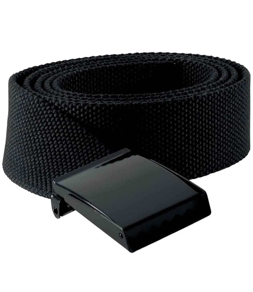 K-Up Polyester Belt in Black, front view