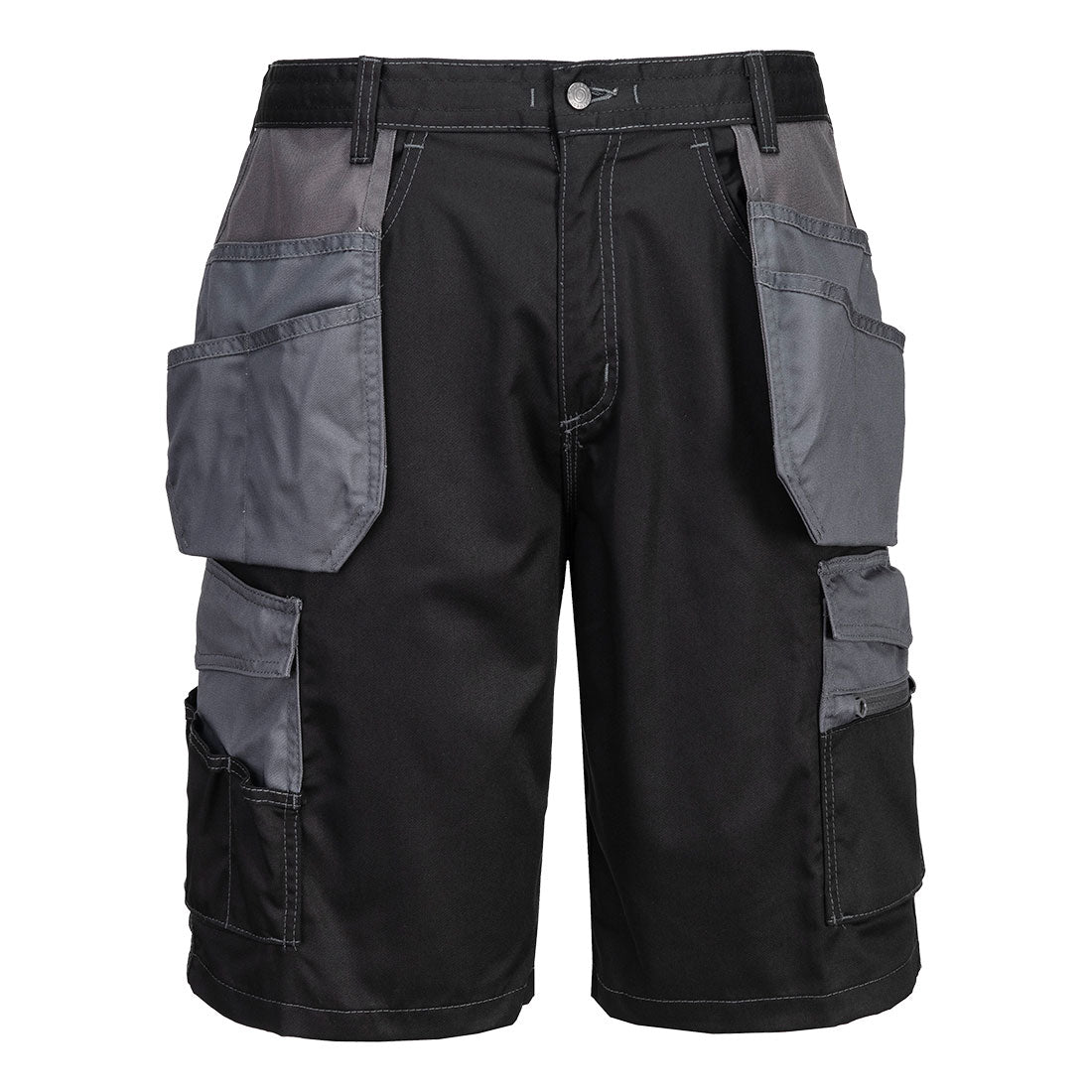 Portwest Granite Holster Shorts in Black/Zoom Grey, main product image