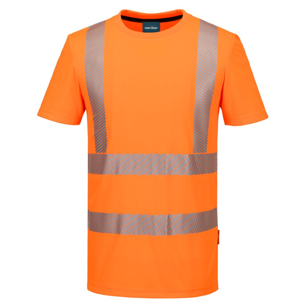 Portwest KX3 Hi-Vis Sports T-shirt S/S in Orange, main product image