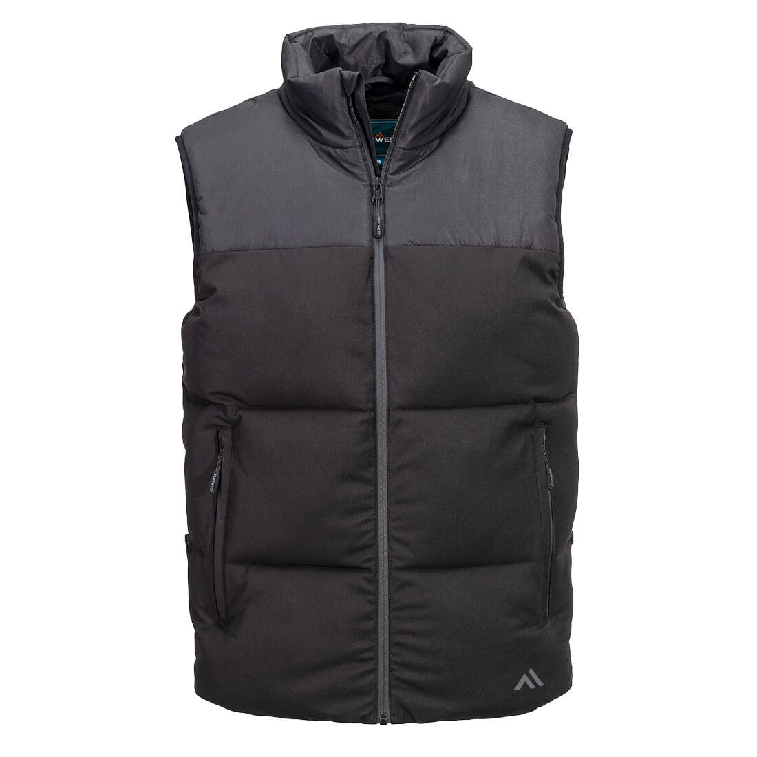 Portwest KX3 Sport Downlike Baffle Gilet in Black, main product image