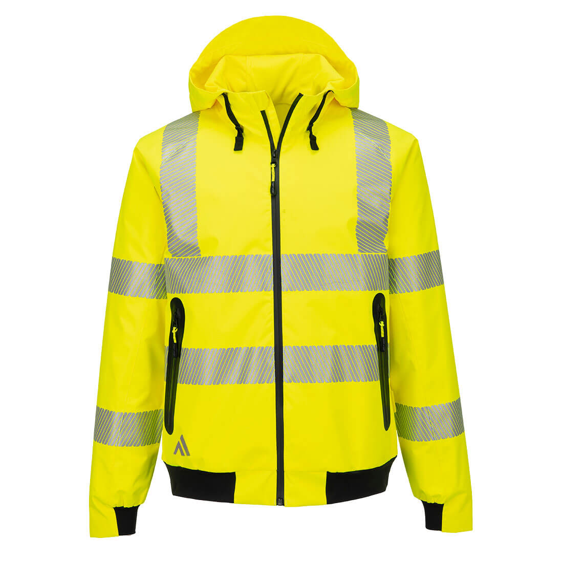 Portwest KX3 Sport Hi-Vis Rain Bomber in Yellow, image 2