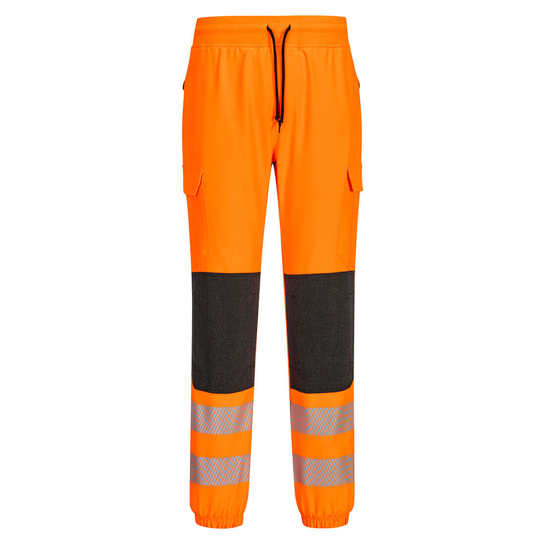 Portwest PW3 Hi-Vis Flexi Joggers in Orange/Black, main product image