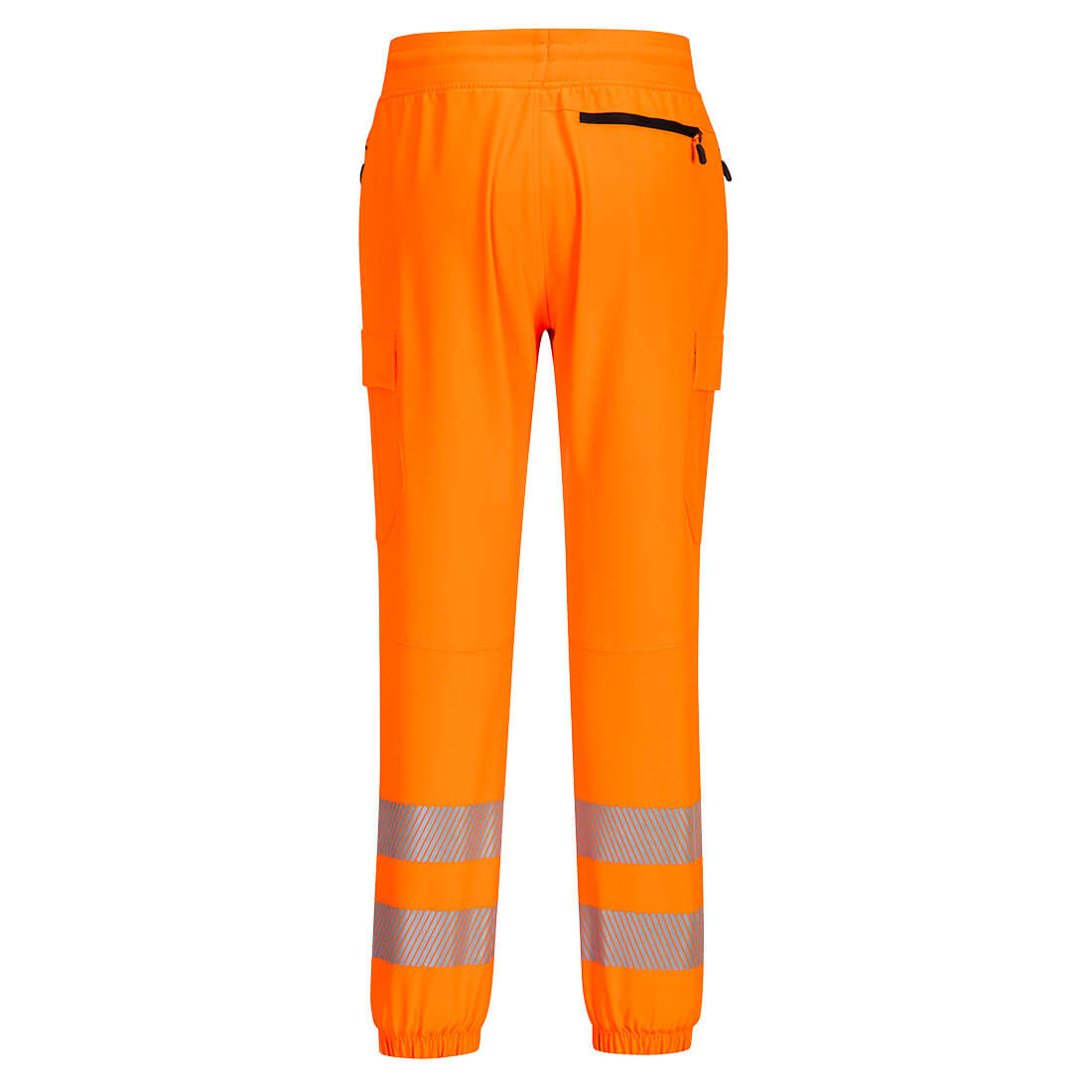 Portwest KX346 PW3 Hi-Vis Flexi Joggers in Orange/Black, back view