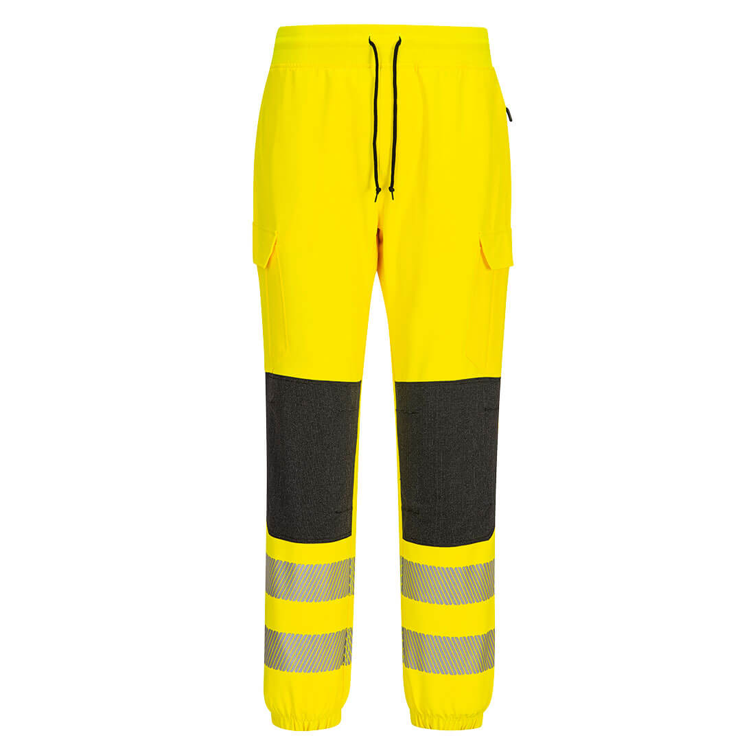 Portwest PW3 Hi-Vis Flexi Joggers in Yellow/Black, image 2