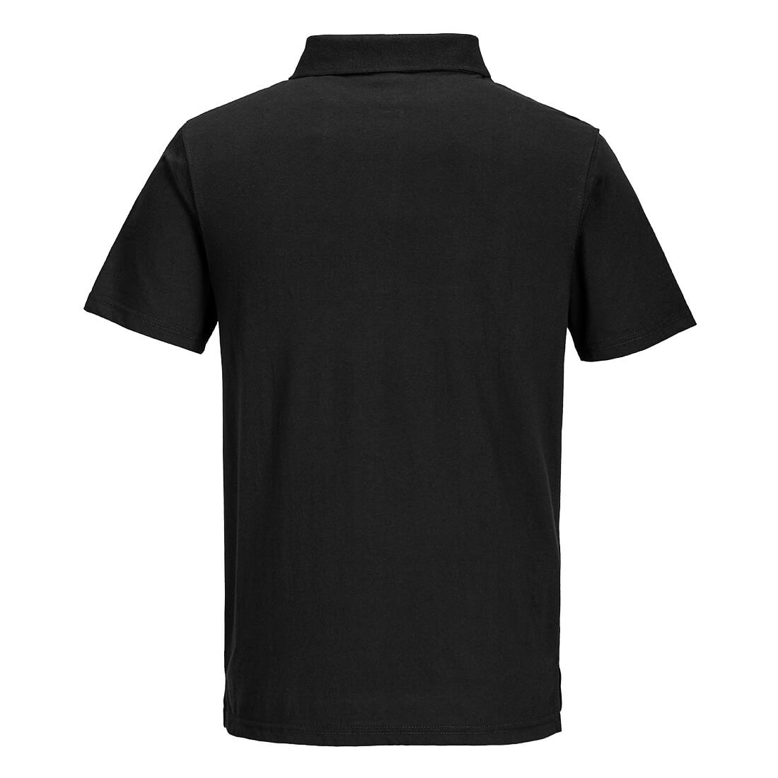 Portwest L210 Lightweight Jersey Polo Shirt S/S (48 in a box) in Black, back view
