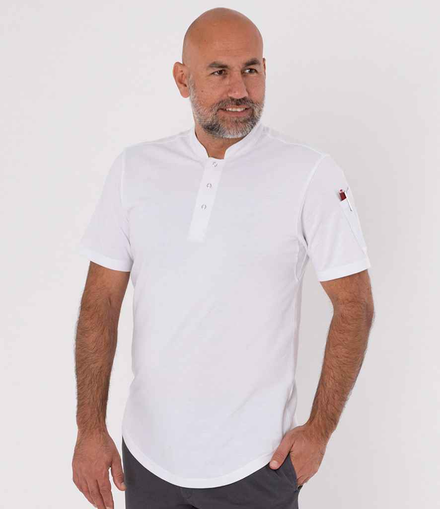 Le Chef Knitted Piqué Chef's Shirt in White
