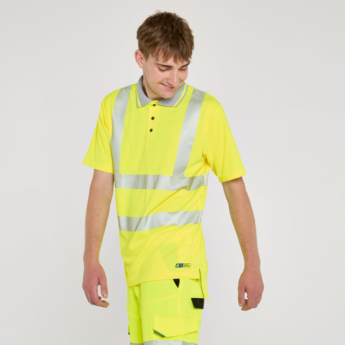 Pulsar Short Sleeve Polo Shirt Yellow - Bamboo Content, main product image