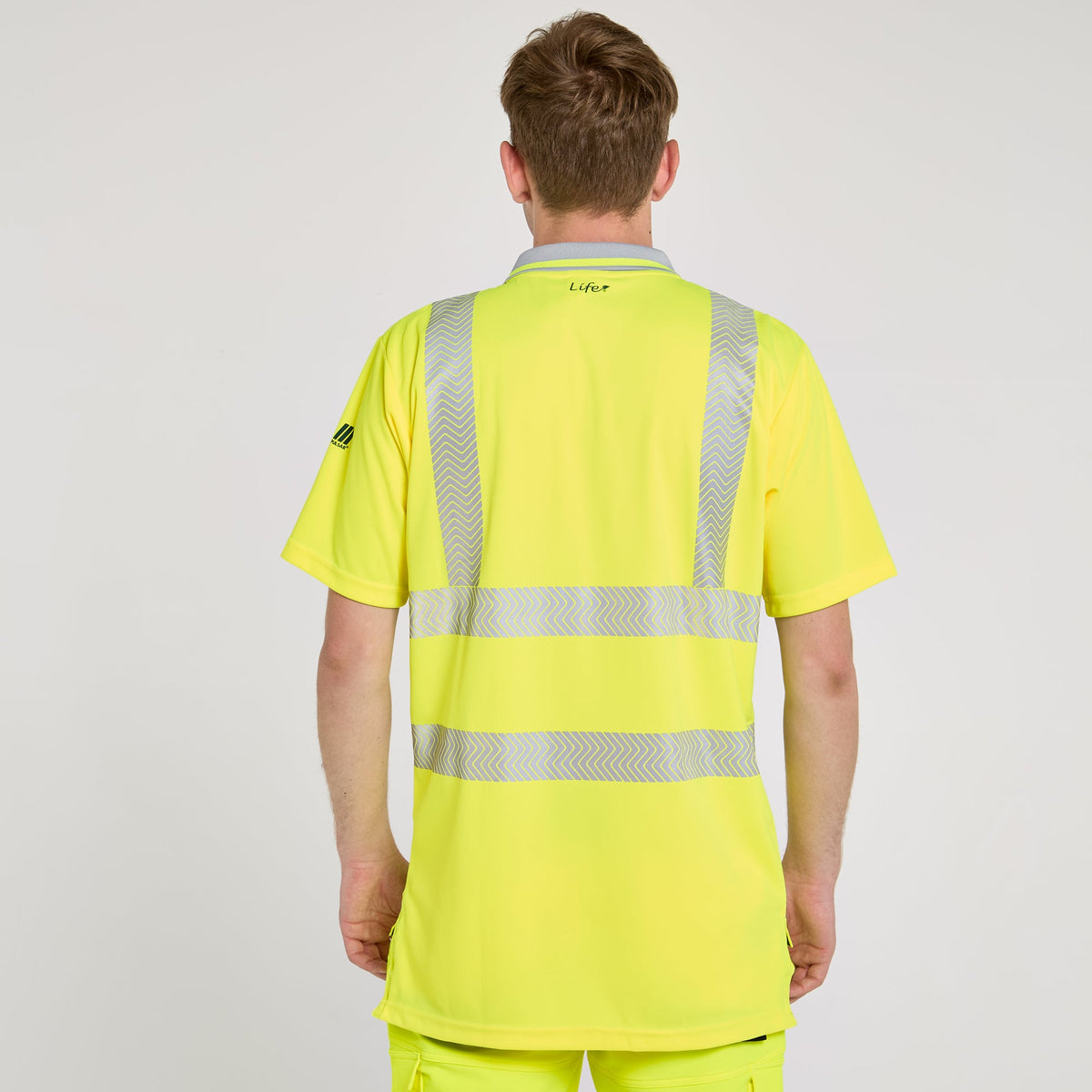 Pulsar Short Sleeve Polo Shirt Yellow - Bamboo Content, image 2