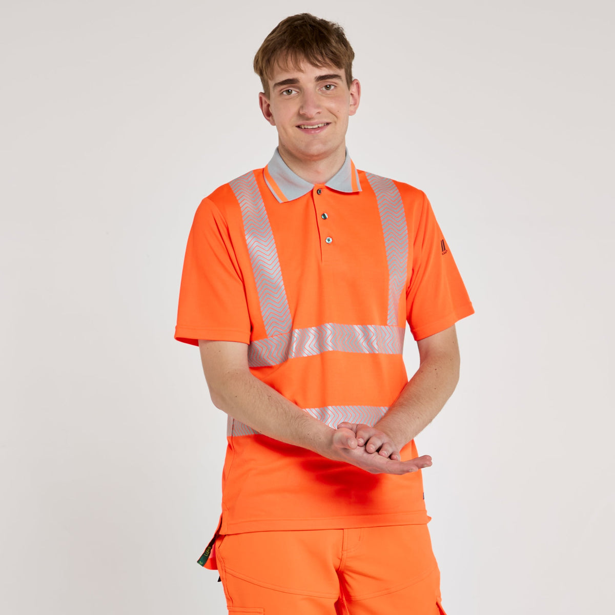 Pulsar Short Sleeve Polo Shirt Orange - Bamboo Content, main product image