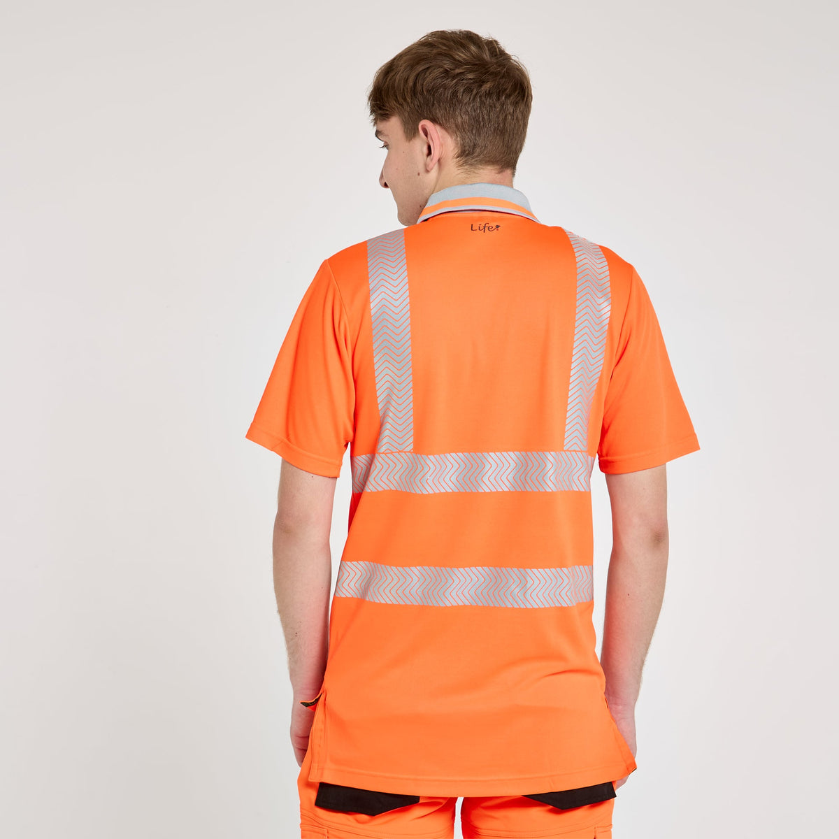Pulsar Short Sleeve Polo Shirt Orange - Bamboo Content, image 2