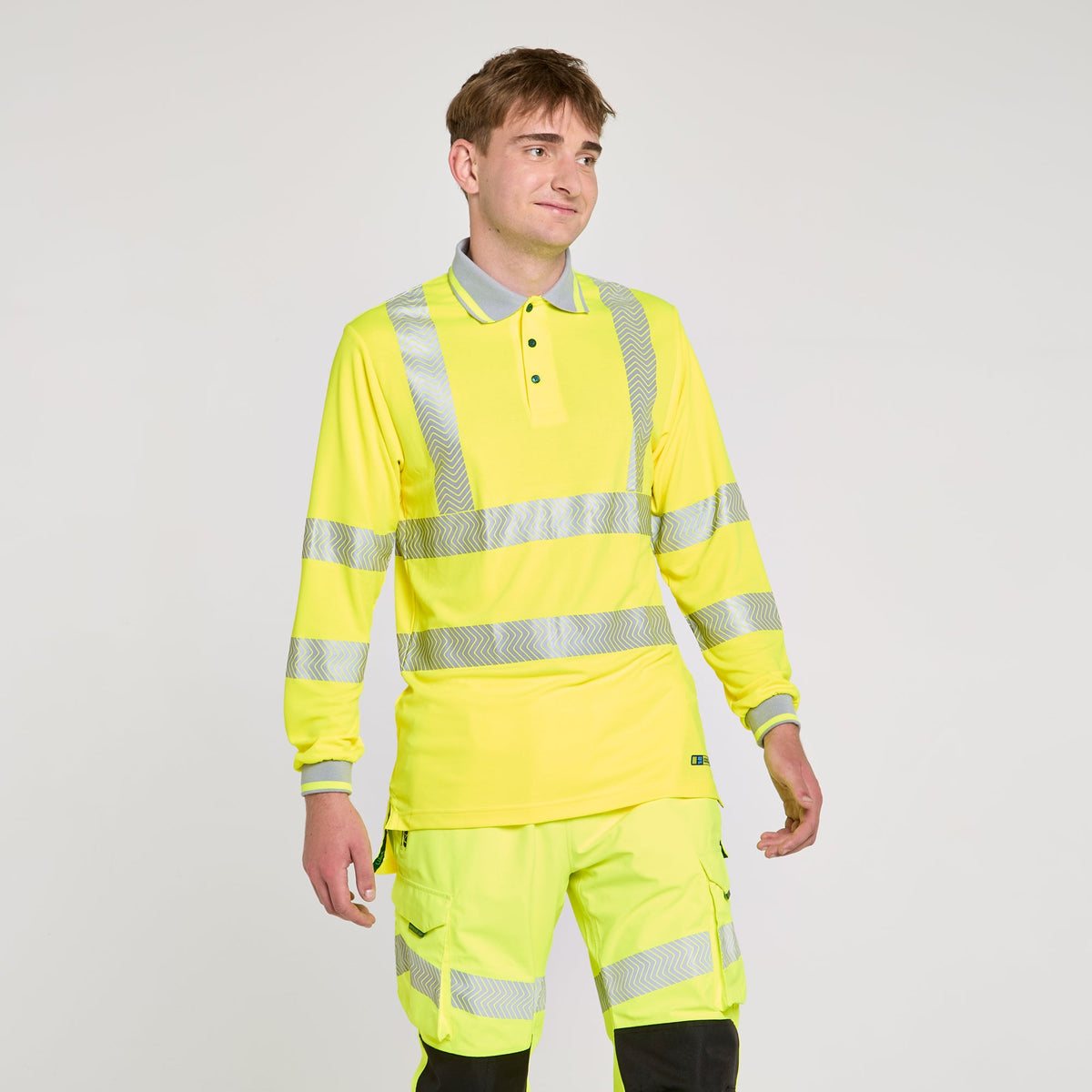 Pulsar Long Sleeve Polo Shirt Yellow - Bamboo Content, main product image
