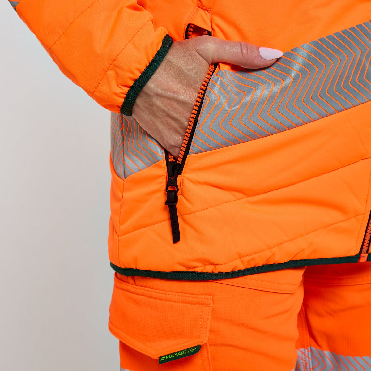 Pulsar Women's Reversible Puffer Jacket Orange, image 8