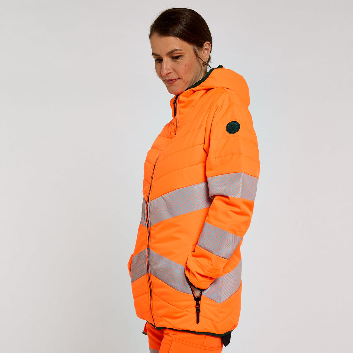 Pulsar Women's Reversible Puffer Jacket Orange, image 2