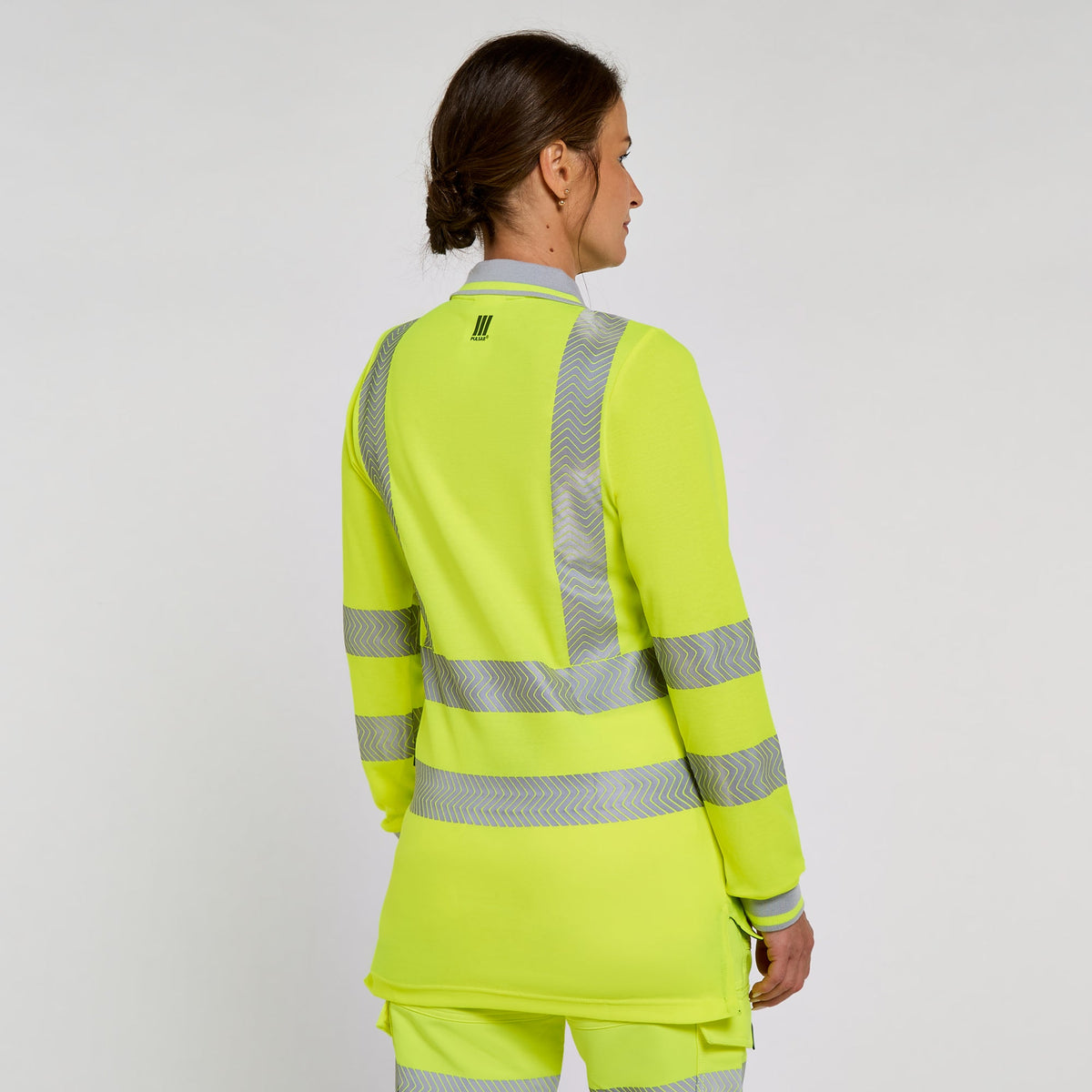 Pulsar Women's Long Sleeve Polo Shirt Yellow - Bamboo Content, image 2