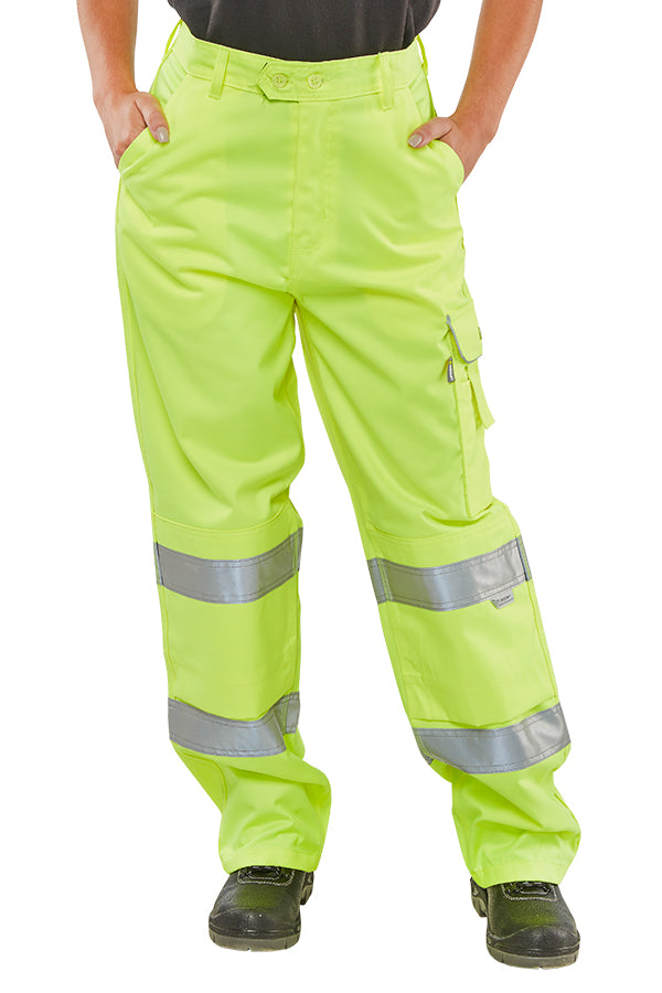 Click Beeswift Ladies Hi-Vis Trousers, main product image