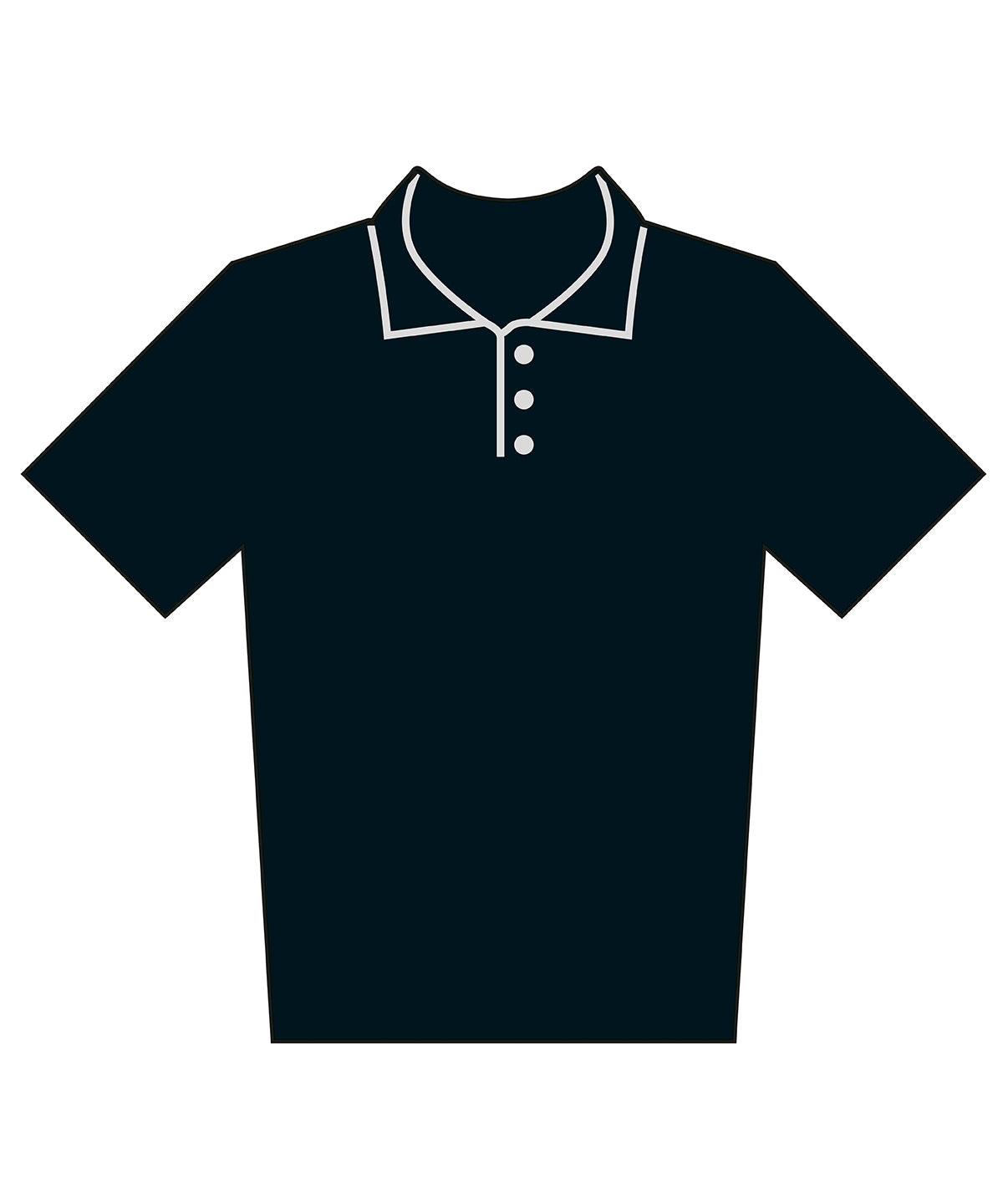 Finden & Hales Adults team polo shirt in Black, front view