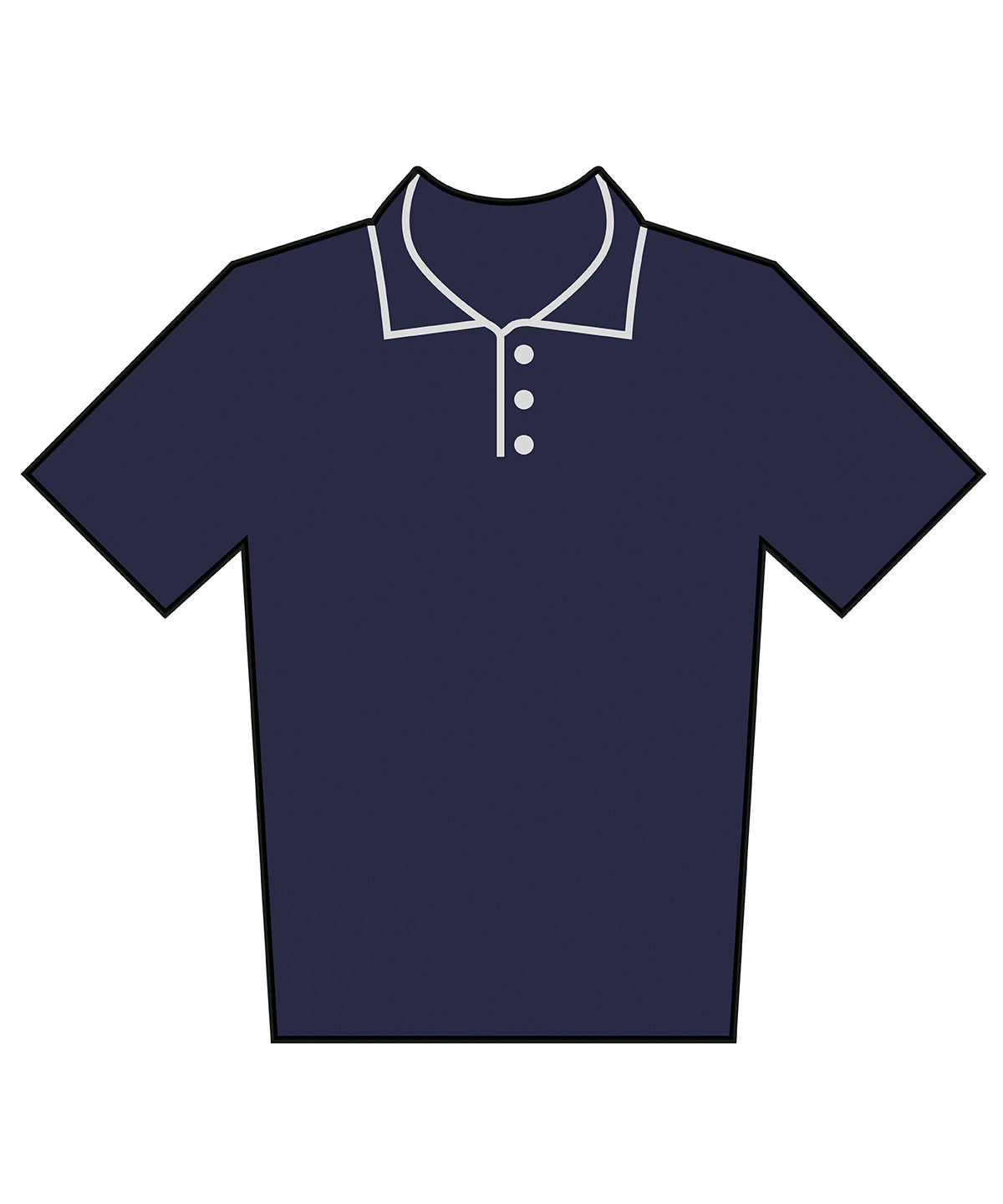 Finden & Hales Adults team polo shirt in Navy, front view