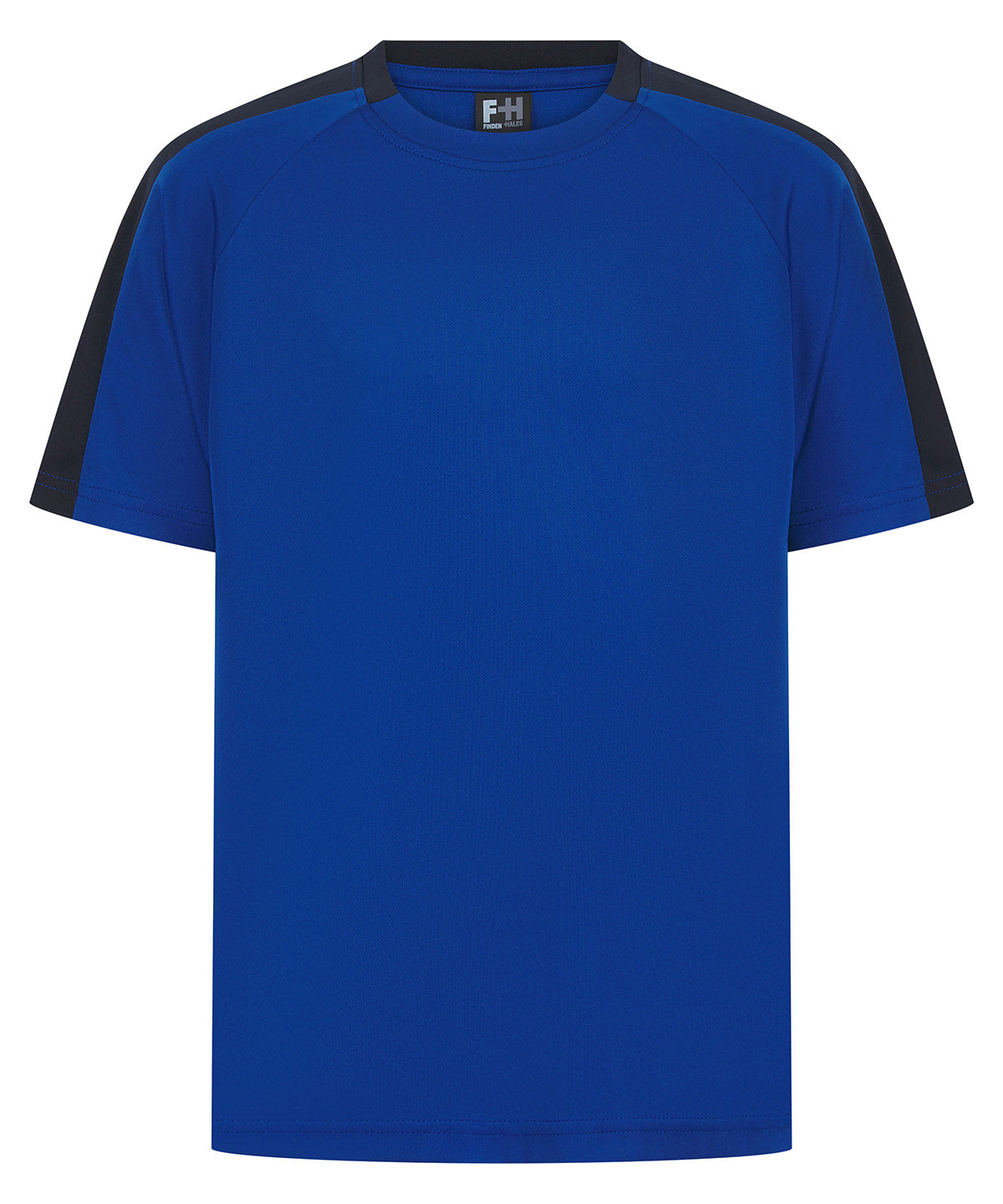 Finden & Hales Kids team t-shirt in Royal/Navy, front view