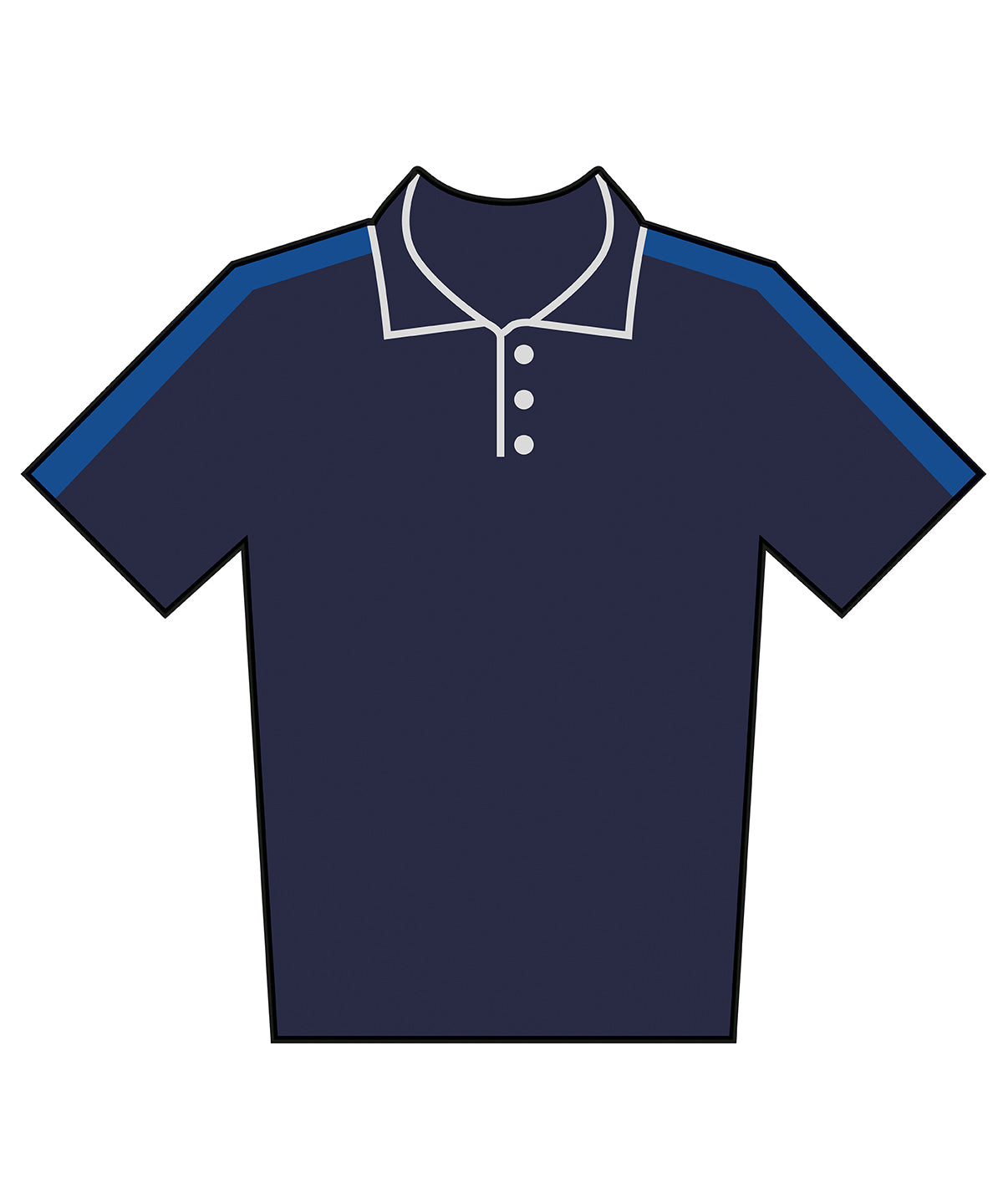 Finden & Hales Kids team polo shirt in Navy/Royal, front view