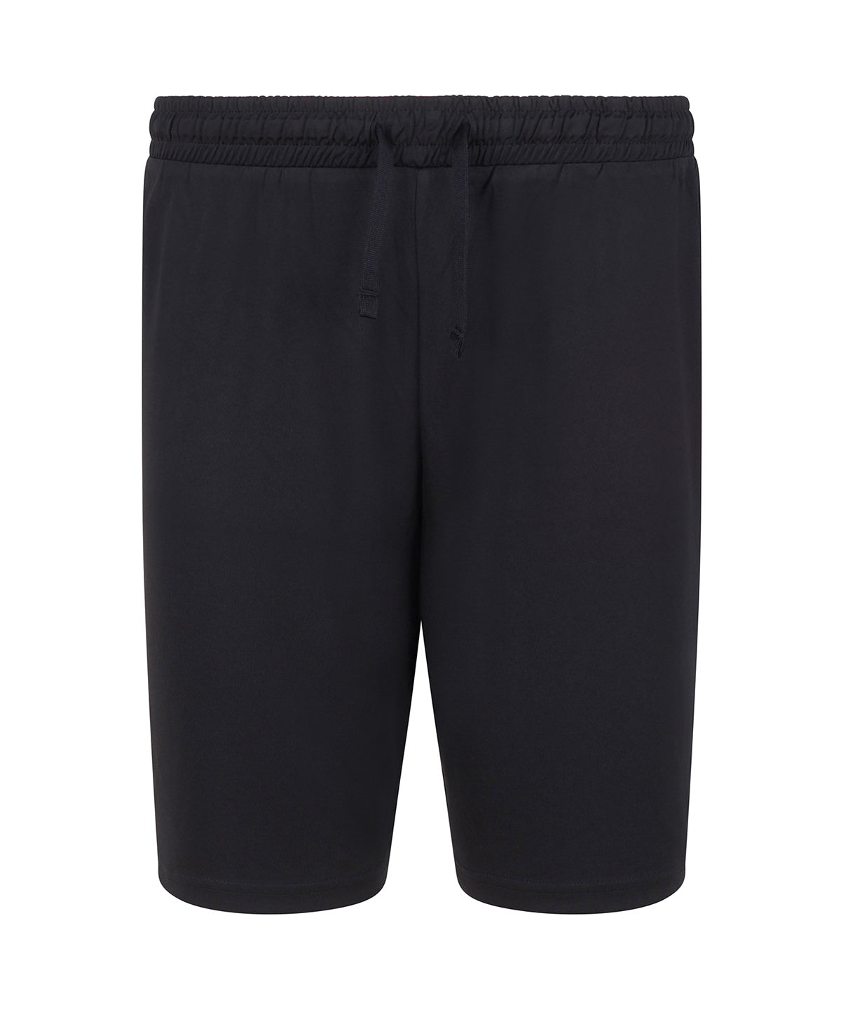 Finden & Hales Adults team shorts no pockets in Black, front view