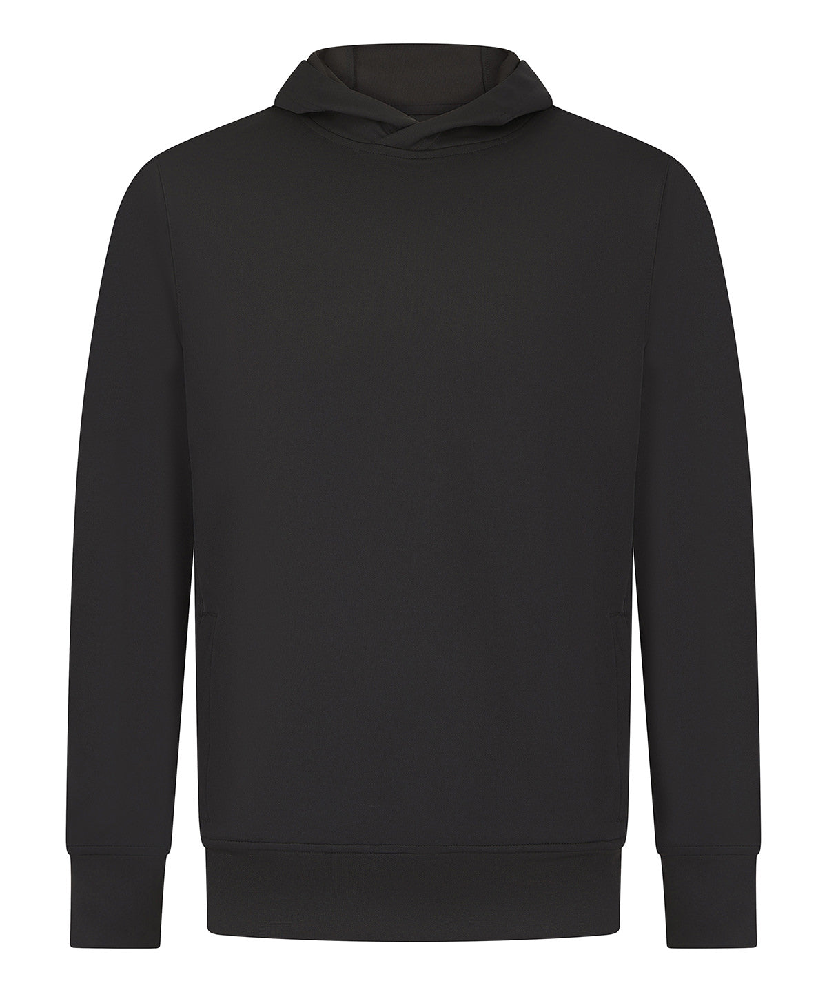 Finden & Hales Adults’ team hoodie in Black, front view