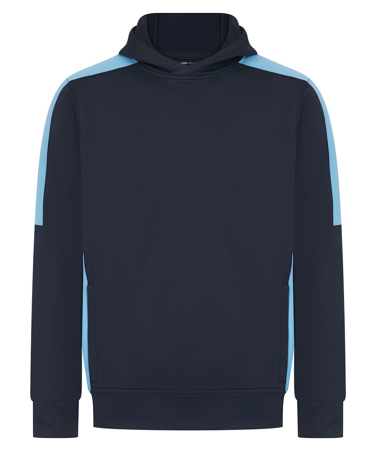 Finden & Hales Adults’ team hoodie in Navy_Sky, front view