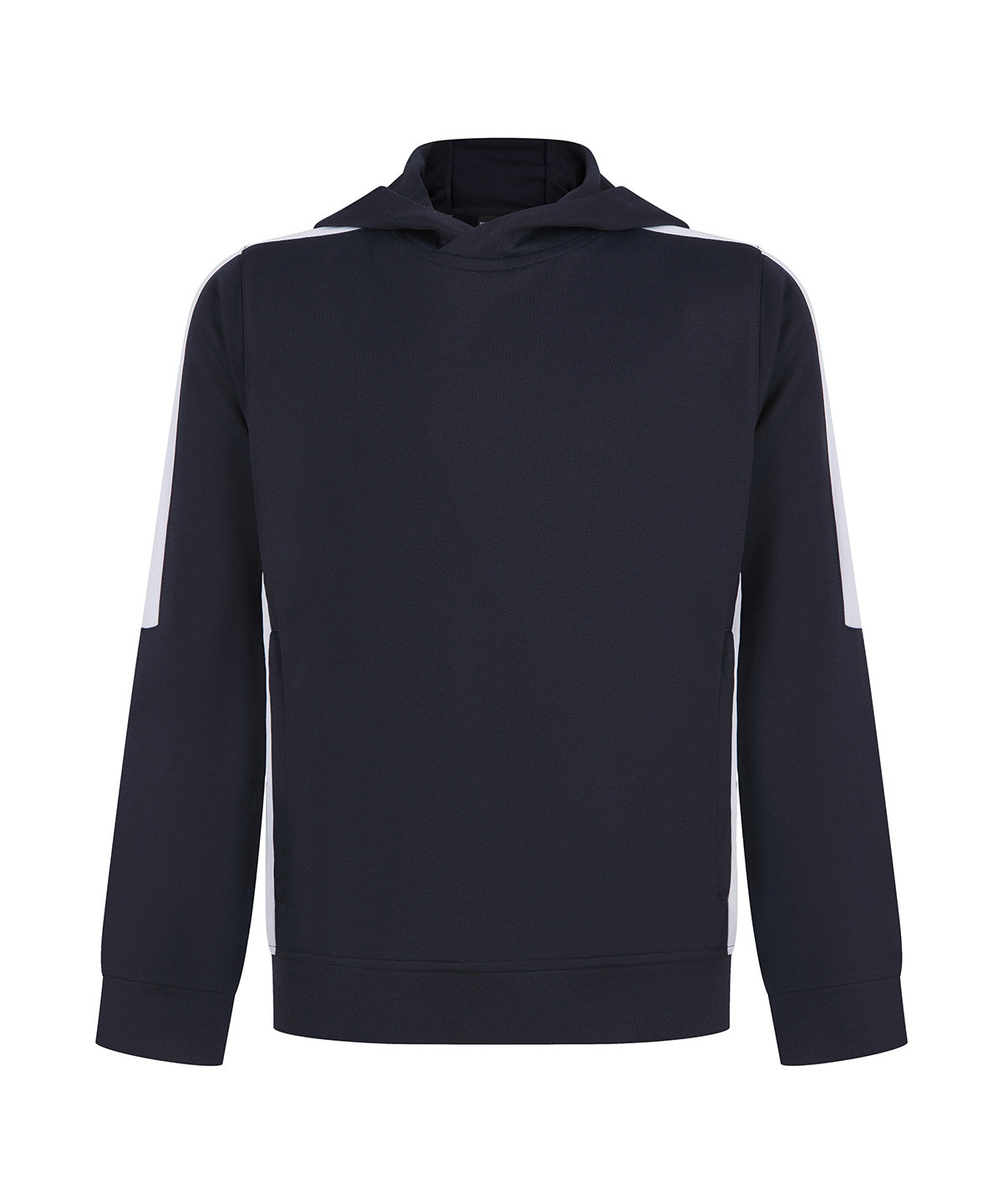 Finden & Hales Kids' team hoodie in Navy/White, front view